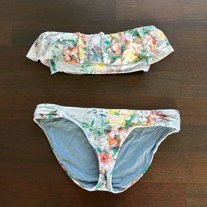BECCA floral two piece swimsuit